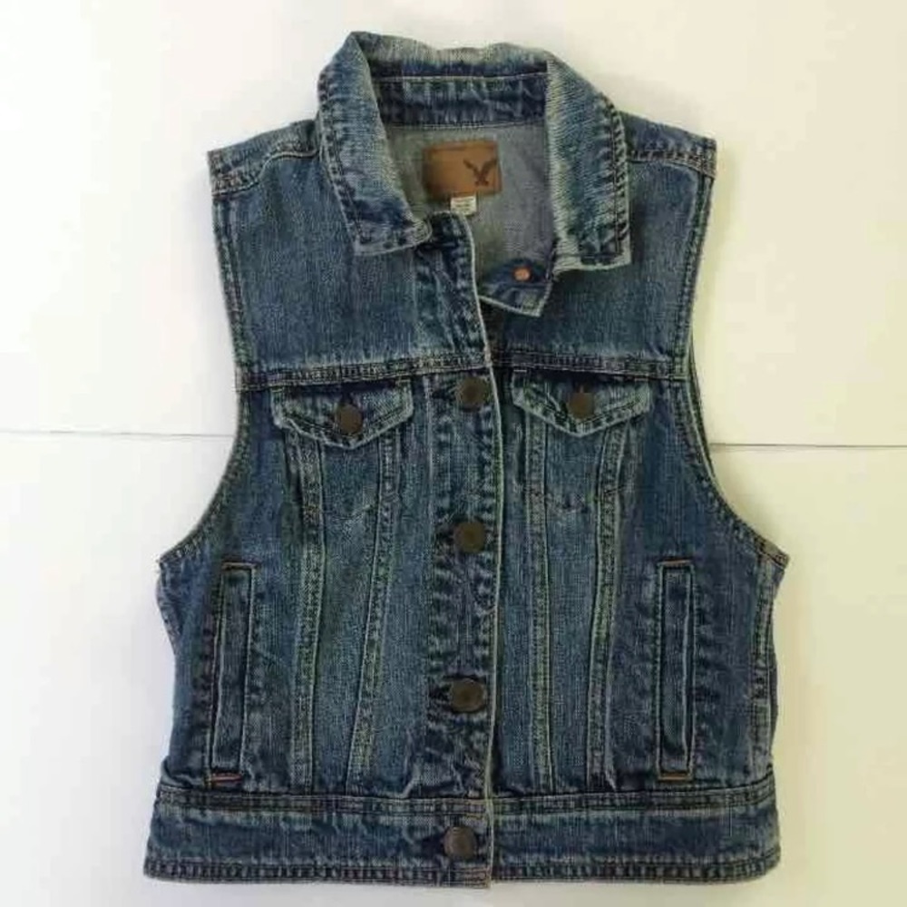 American Eagle Jean Vest size XS/TP